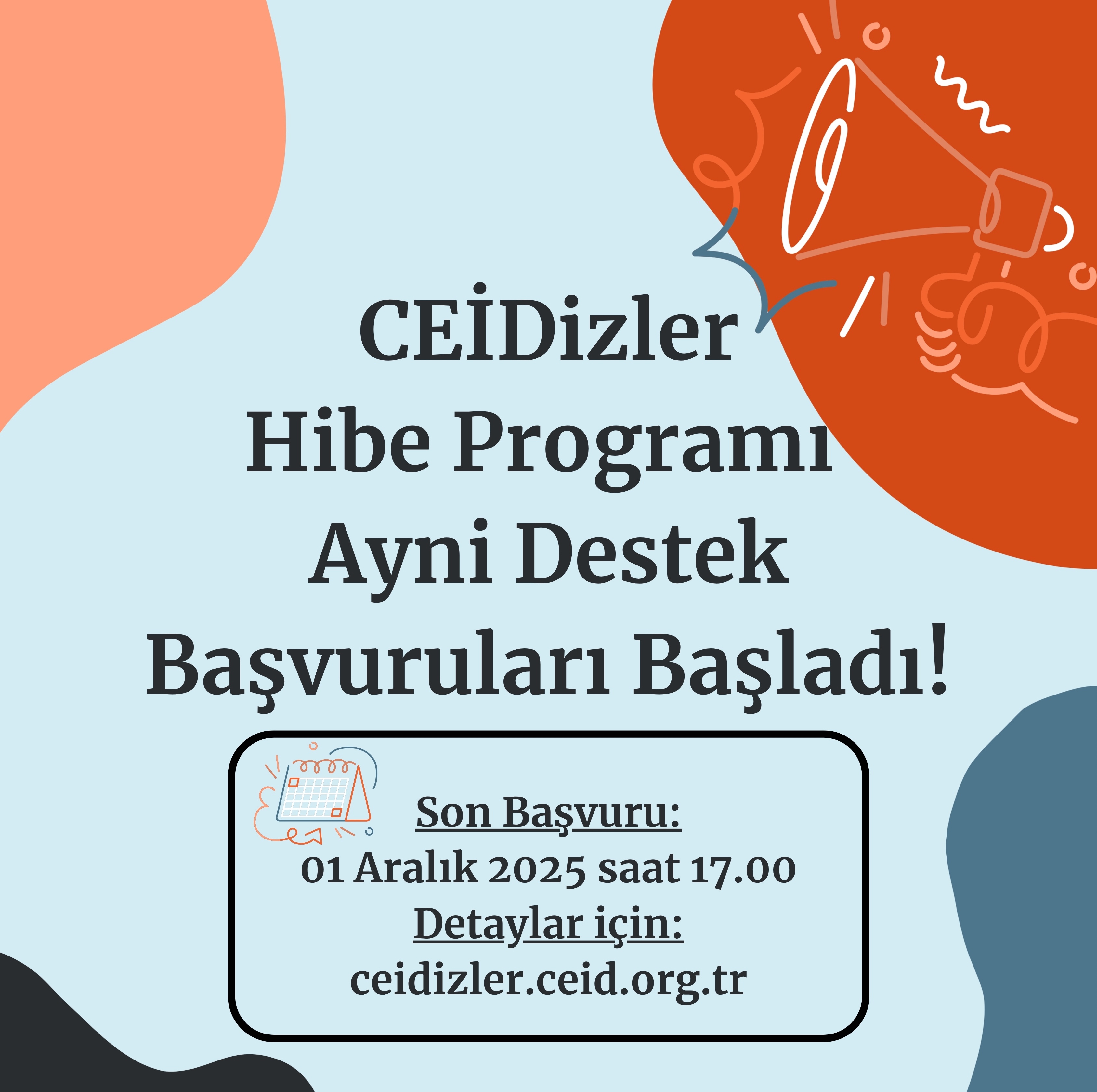 CEİDizler Hibe Programı Ayni Destek Başvuruları Başladı!