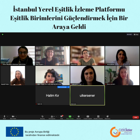 İstanbul Yerel Eşitlik İzleme Platformu Eşitlik Birimlerini Güçlendirmek İçin Bir Araya Geldi