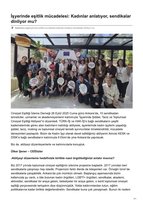 İşyerinde eşitlik mücadelesi: Kadınlar anlatıyor, sendikalar dinliyor mu?
