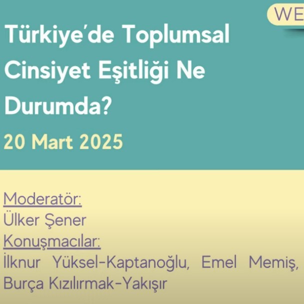 Türkiye’de Toplumsal Cinsiyet Eşitliği Webinar'ımız yayımlandı!