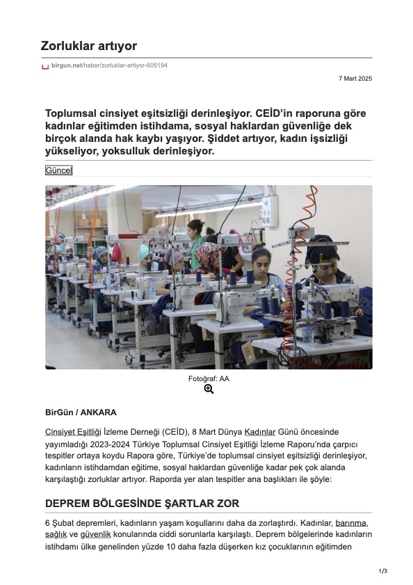 Zorluklar artıyor